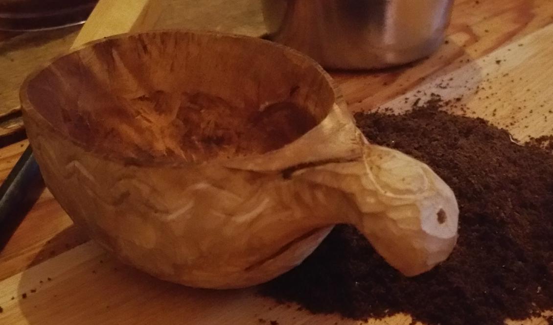 Vrilkåsa ytbehandlad med kaffe. Foto: Anton Nilsson