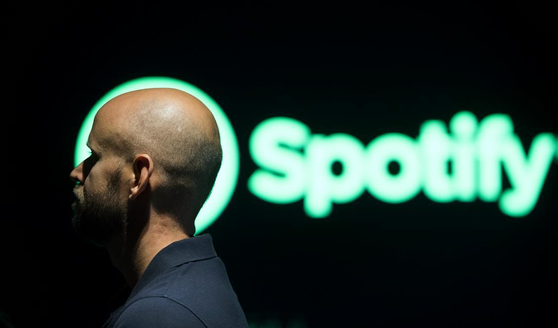 Spotifys grundare, den medieskygge vd:n Daniel Ek, vid ett av de mer ovanligare framträdanden på huvudkontoret i Stockholm i augusti. Foto: Henrik Montgomery/TT-arkivbild