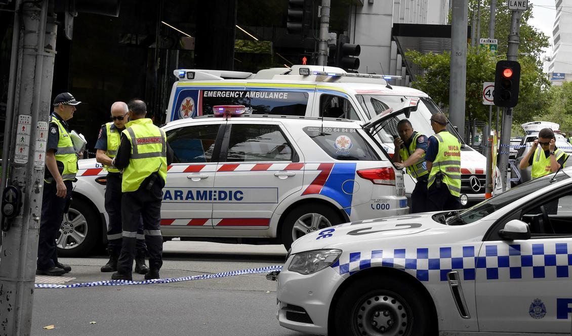 
Polis i Melbourne. Bilden är från ett tidigare tillfälle. Foto: Andrew Brownbill/AP/TT-arkivbild                                            