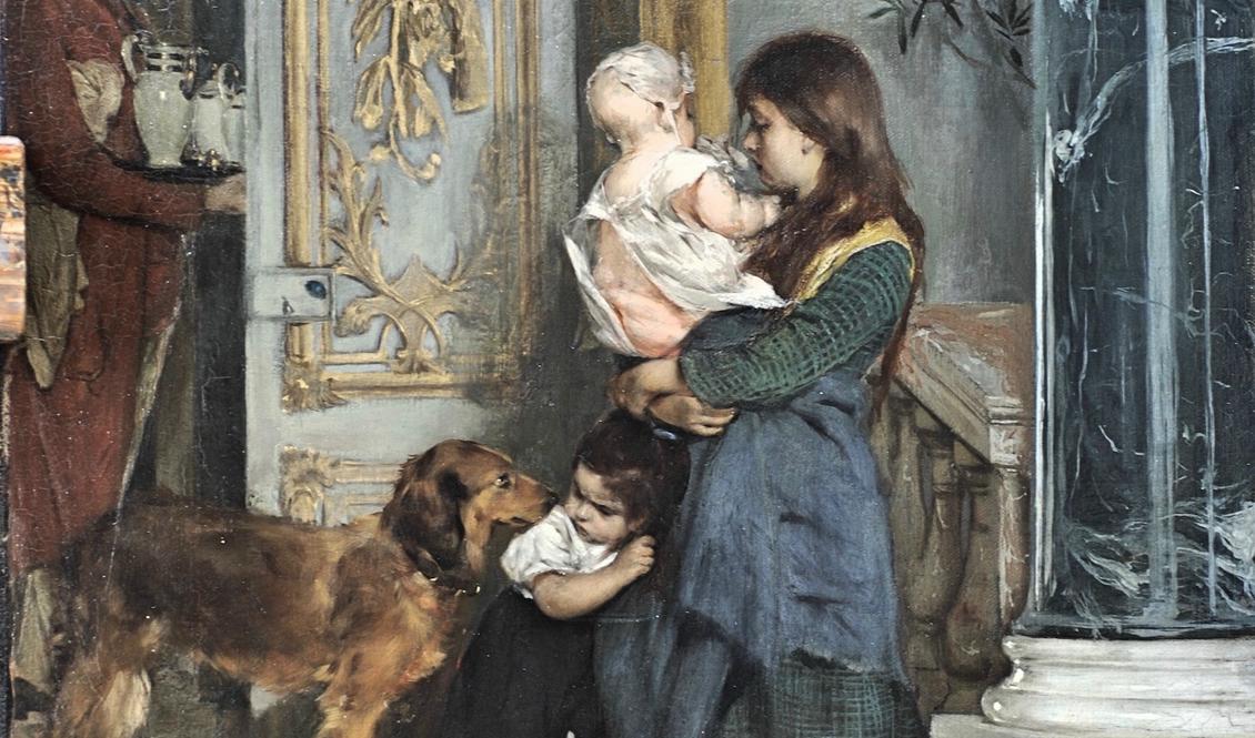 Gabriel Schachinger; "Tiggerskan"(1895), detalj.  Foto: Ateljé Catellani