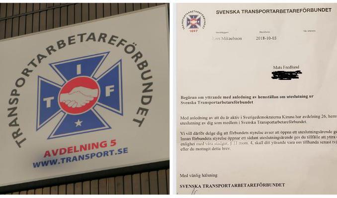
SD:s förstanamn i kommunfullmäktige i Kiruna, Mats Fredlund, utesluts ur Transportarbetareförbundet. Foto: Skärmdump/Facebook                                                 