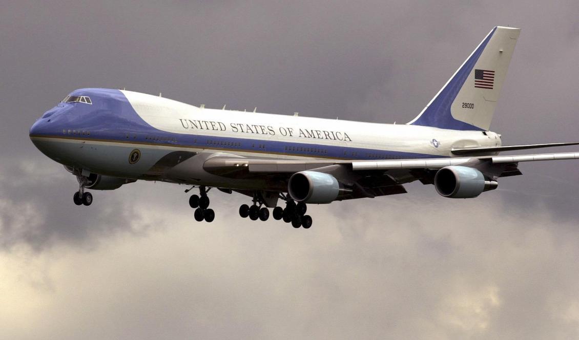 
George H W Bush kista kommer att föras till Washington DC med presidentflygplanet. Foto: Anders Wiklund/TT-arkivbild                                                