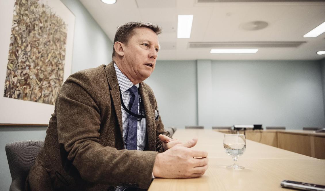 Säkerhetspolisen har det senaste året avvärjt minst två terrordåd i Sverige, enligt chefen Klas Friberg. Foto: Erik Simander/TT