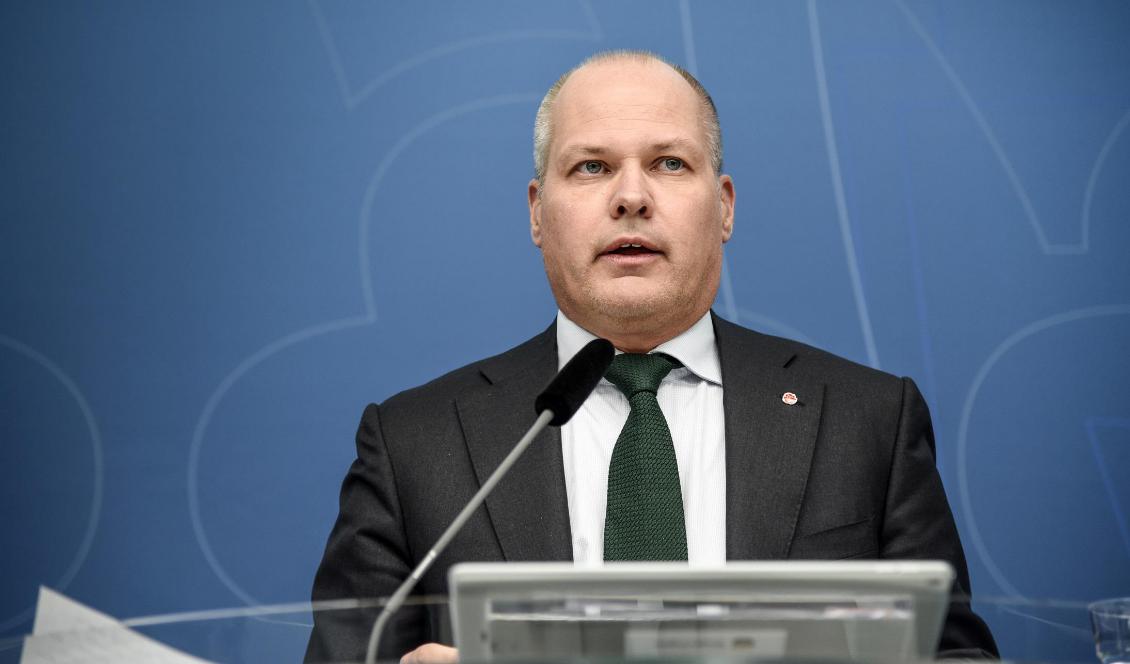 Justitieminister Morgan Johansson (S). Foto: Susanna Pettersson Öste/TT