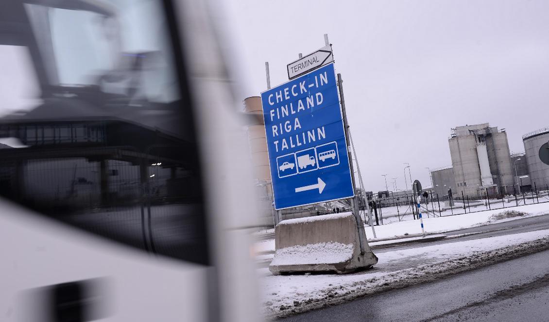 Värtahamnen i Stockholm där gränspolisen utför gränskontroller. Foto: Stina Stjernkvist/TT
