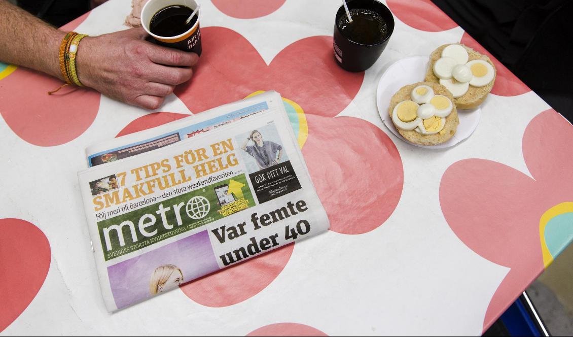 
Tidningen Metro har stora skulder. Foto: Ola Torkelsson/TT-arkivbild                                                