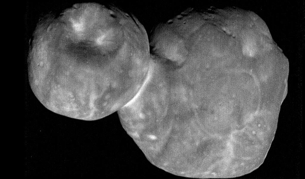 Bästa bilden av Ultima Thule, ihopplockad från nio separata fotografier. Foto: Nasa/Johns Hopkins Applied Physics Laboratory/AP/TT