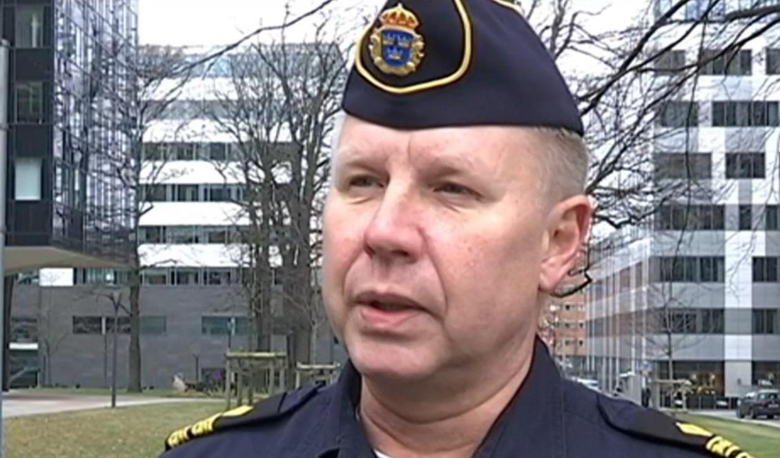 
Polisens presstalesperson, Stefan Gustafsson. Foto: Skärmdump/SVT                                                