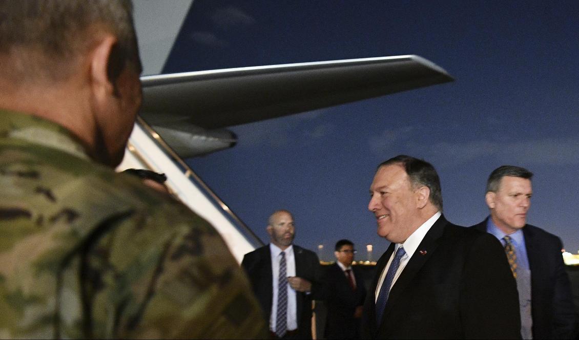 USA:s utrikesminister Mike Pompeo anlände till Iraks huvudstad Bagdad på tisdagen. Foto: Mandel Ngan/AP/TT