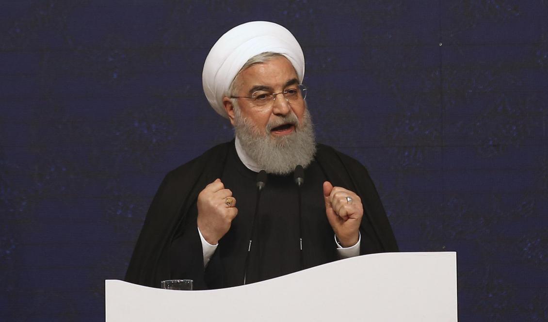 Irans president Hassan Rohani. Foto: Vahid Salemi/AP/TT-arkivbild