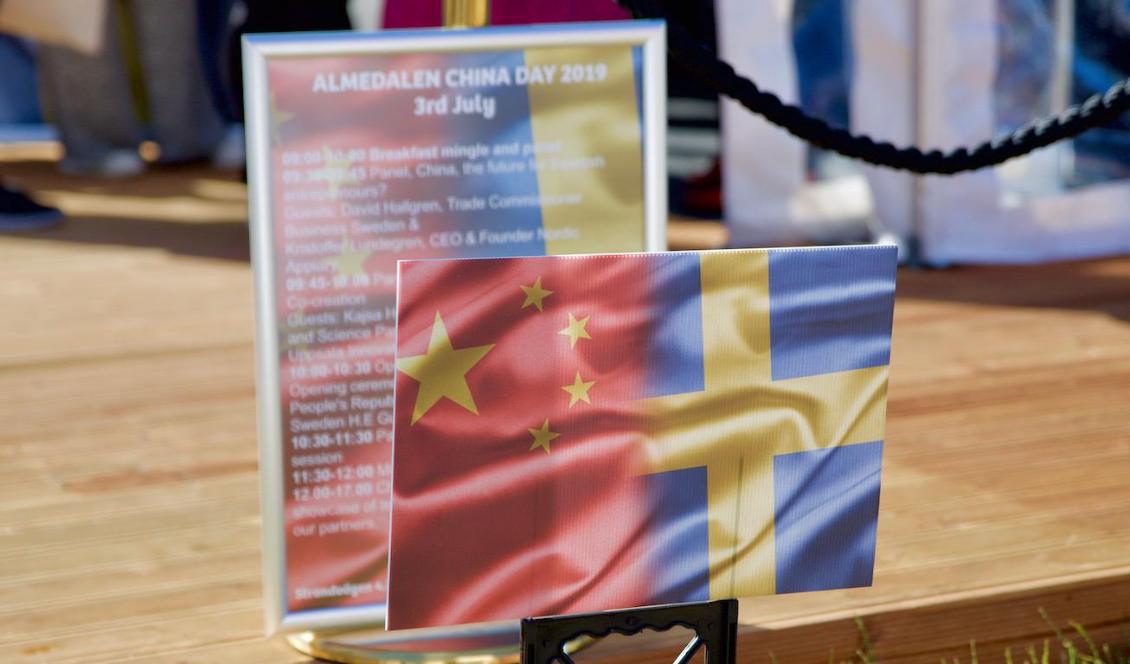 Bild från "Kinadagen" i Almedalen, Visby, 3 juli 2019. Foto: Marcus Strand/Epoch Times