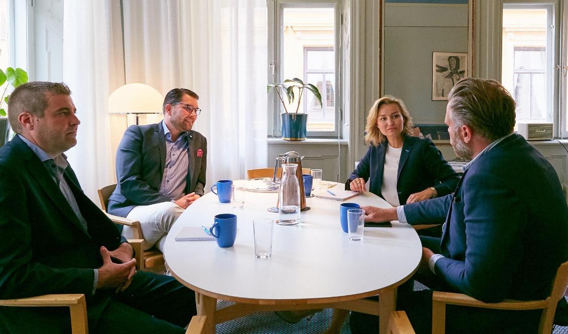 Ebba Busch Thor och Jimmie Åkesson åt lunch tillsammans på tisdagen. Foto: Facebook/privat