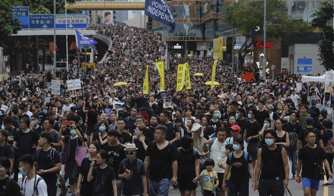 Demonstrationerna i Hongkong har pågått under flera veckors tid. Foto: Kin Cheung/AP/TT-arkivbild