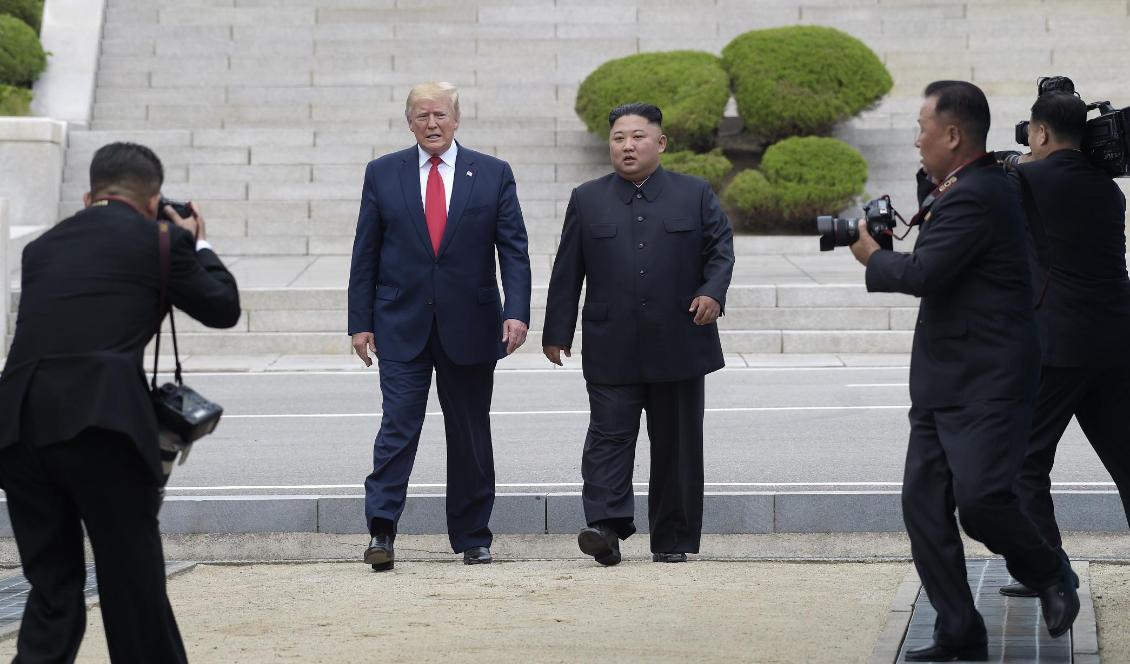 USA:s president Donald Trump och Nordkoreas diktator Kim Jong-Un träffades senast i slutet av juni. Foto: Susan Walsh/AP/TT-arkivbild