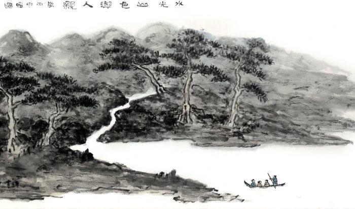 Lu Yu sade till båtkarlarna, ”Om ni kan få upp alla ur vattnet ska jag belöna er med 20 taels”. Sun Mingguo/The Epoch Times.