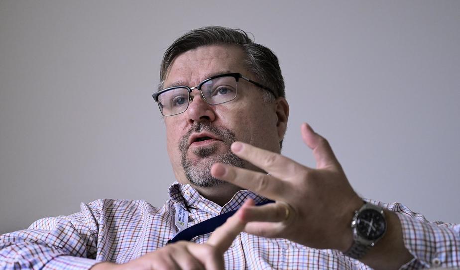 Arbetsförmedlingen kör för fullt, till och med över budget, säger Arbetsförmedlingens generaldirektör Mikael Sjöberg. Foto: Janerik Henriksson/TT