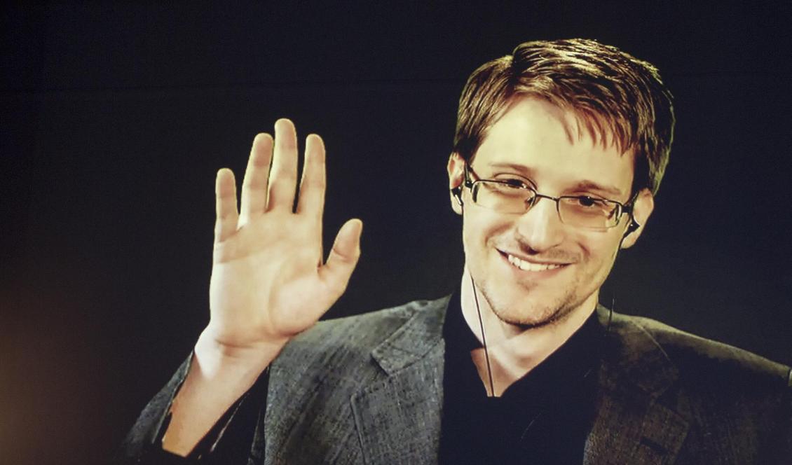 Edward Snowden har endast gjort publika framträdanden via länk sedan han gick i exil 2013. Foto: Svein Ove Ekornesvåg/NTB scanpix/TT-arkivbild