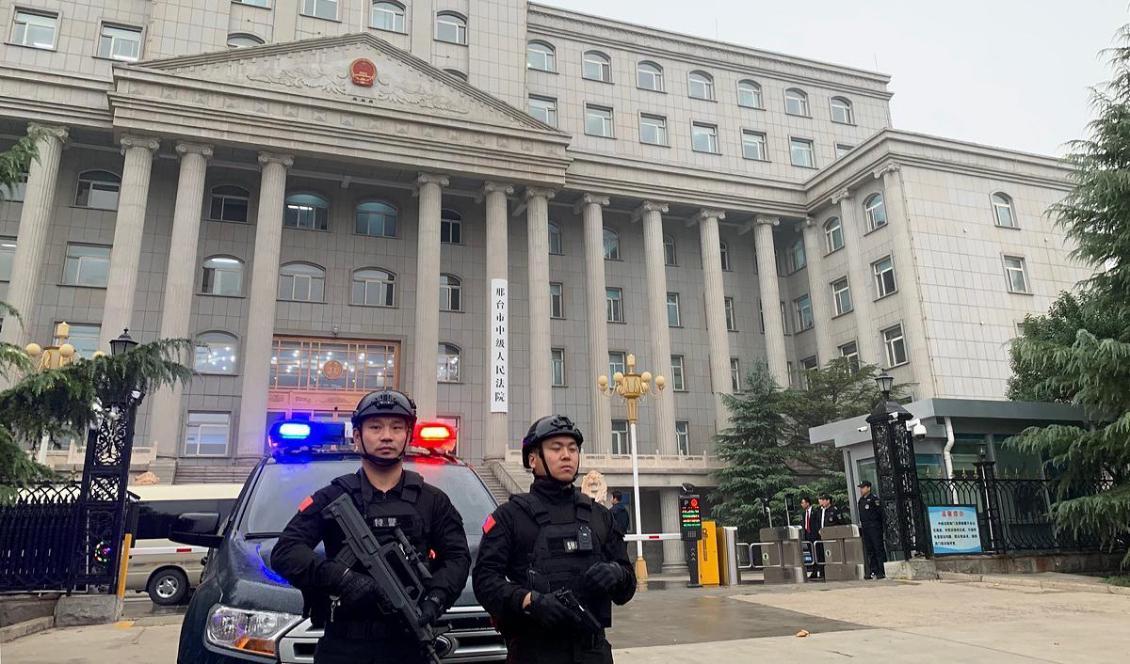 Nio personer har av en domstol i Xingtai i Kina dömts för fentanylsmuggling till USA. Foto: Erika Kinetz/AP/TT