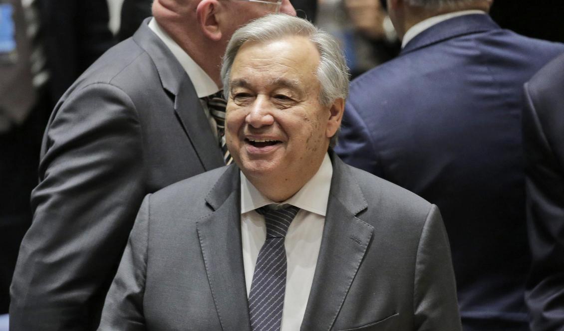 FN:s generalsekreterare António Guterres. Foto: Seth Wenig/AP/TT-arkivbild
