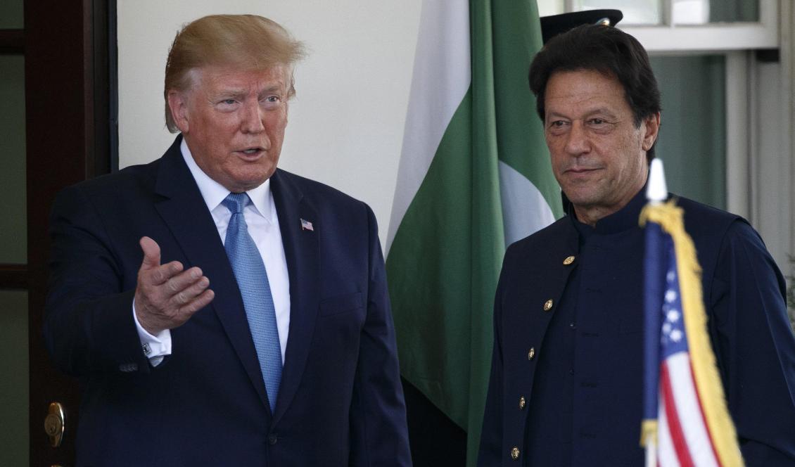 
USA:s president Donald Trump och Pakistans premiärminister Imran Khan vid den senares besök i Vita huset i juli. Foto: Jacquelyn Martin/AP/TT-arkivbild                                                