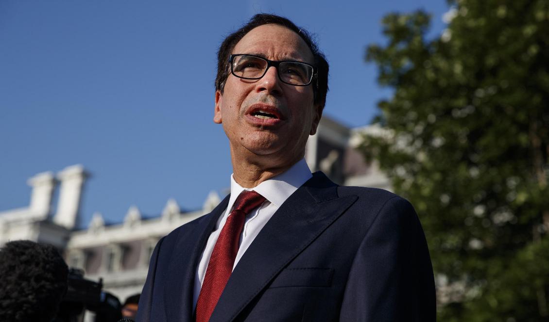 USA:s finansminister Steve Mnuchin. Foto: Evan Vucci/AP/TT-arkivbild