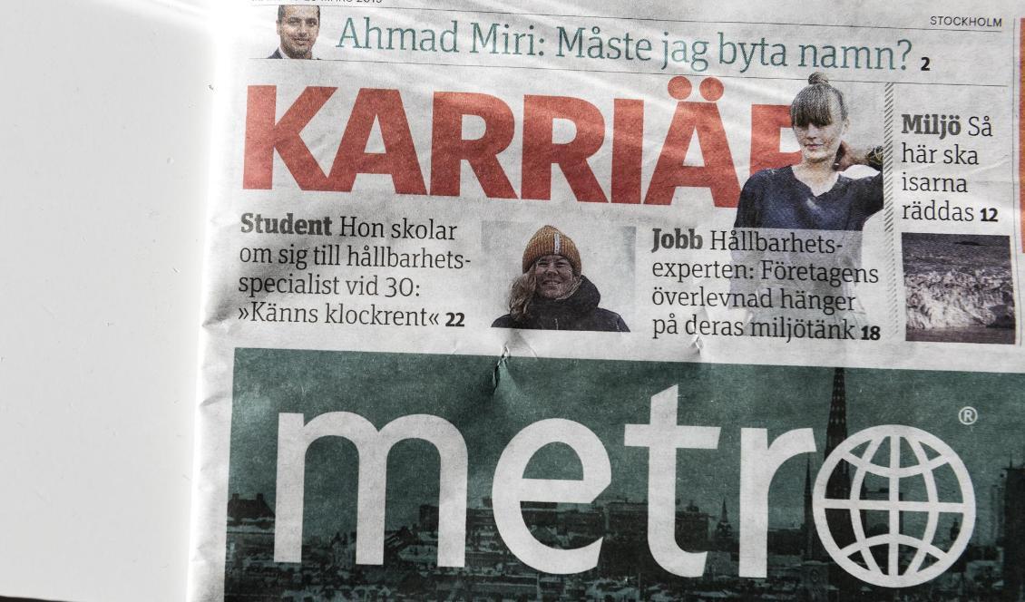 Tidningen Metro läggs ned, enligt uppgifter till SVT. Foto: Naina Helén Jåma/TT-arkivbild