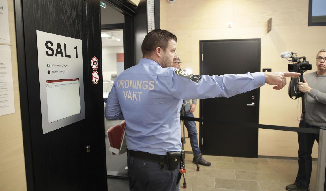 Häktningsförhandling i Uddevalla tingsrätt. Foto: Adam Ihse/TT