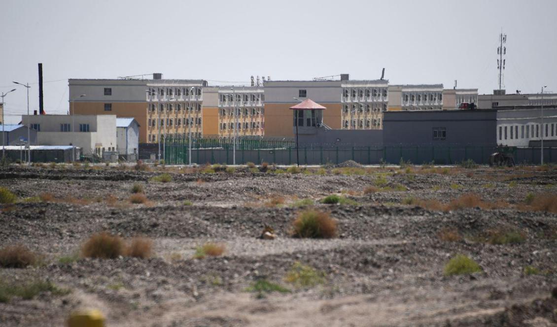 Byggnaderna tros vara så kallade omskolningsläger i Artux, norr om Kashgar, i nordvästra Kina, den 2 juni 2019. Foto: Greg Baker/AFP via Getty Images