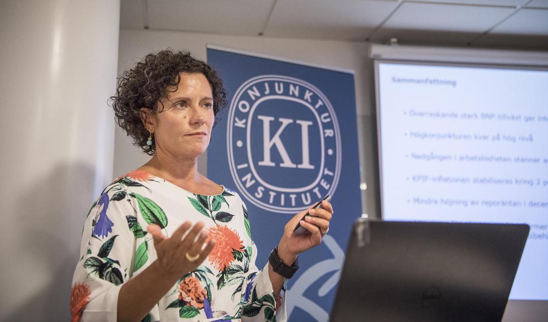 Ylva Hedén Westerdahl, prognoschef vid Konjunkturinstitutet. Foto: Bezav Mahmod/SvD/TT-arkivbild