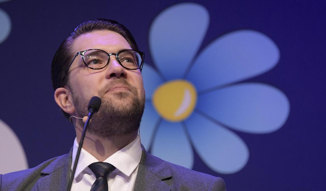 Sverigedemokraternas partiledare Jimmie Åkesson lockar allt fler LO-medlemmar. Foto: Janerik Henriksson/TT-arkivbild