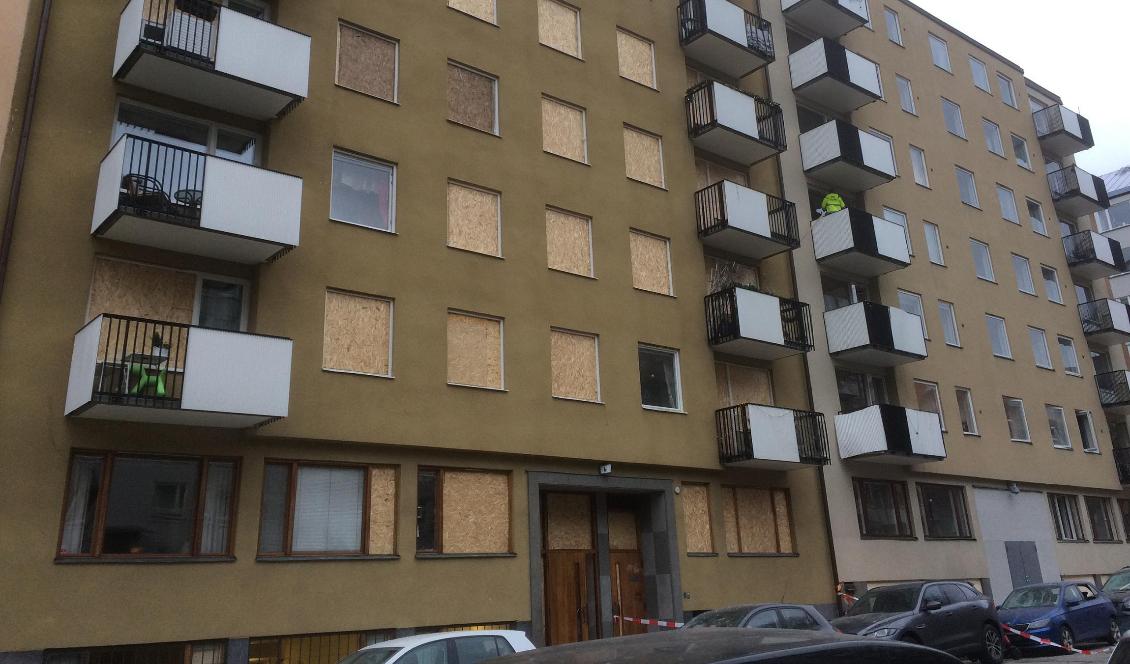 Här på Gyllenstiernsgatan i centrala Stockholm detonerade den kraftiga bomben. Foto: Tony Lingefors/Epoch Times