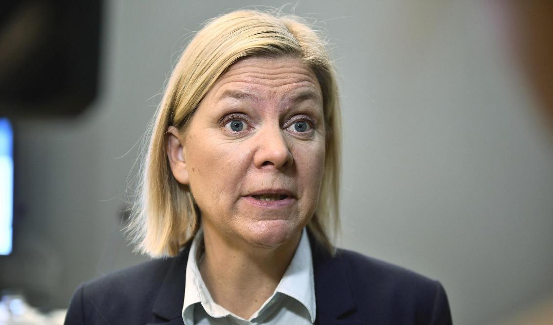 Finansminister Magdalena Andersson sätter igång välfärdskommissionen. Foto: Karin Wesslen/TT