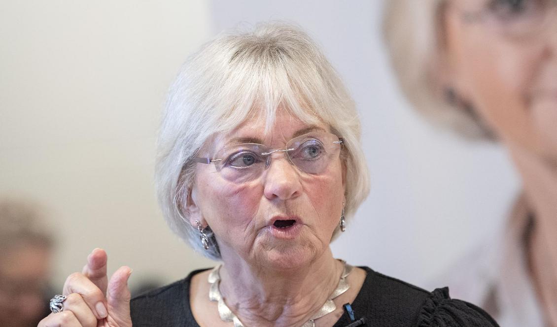 Pia Kjærsgaard från Dansk Folkeparti besökte Taiwan, vilket fick Kina att se rött. Foto: Johan Nilsson/TT-arkivbild