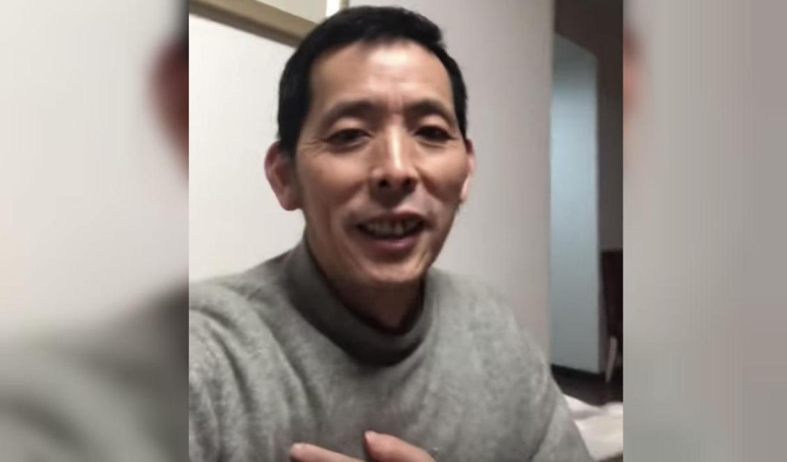 Fang Bin i en video den 4 februari 2020. Foto: Skärmavbild Youtube