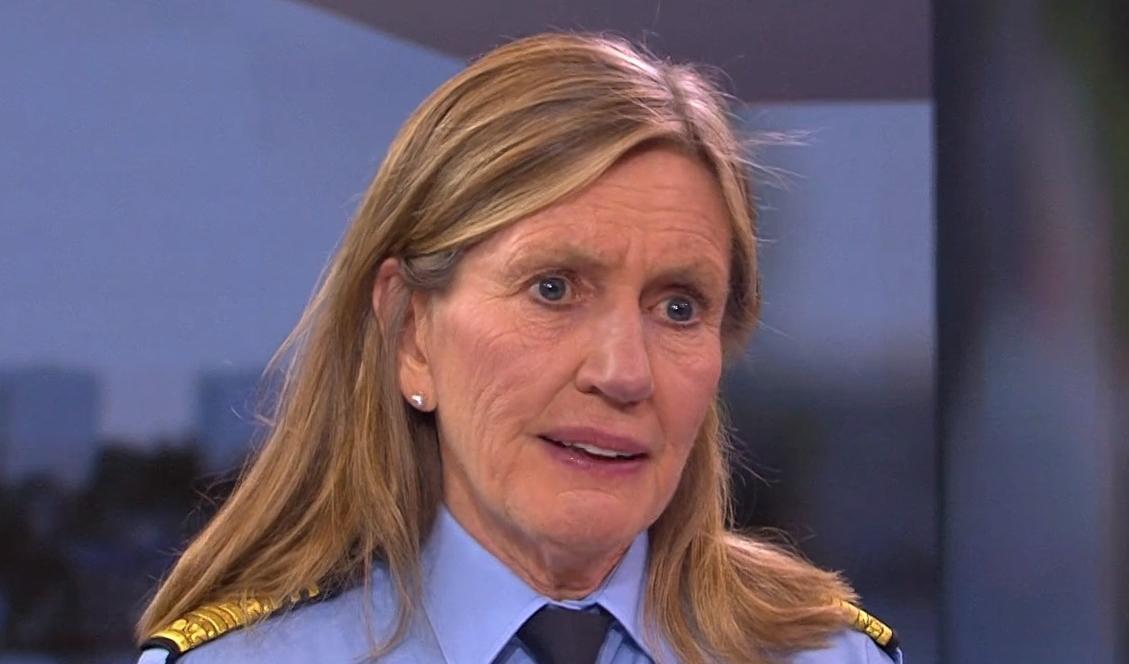 Carin Götblad, regionalpolischef för Polisregion Mitt. Foto: Skärmdump/SVT