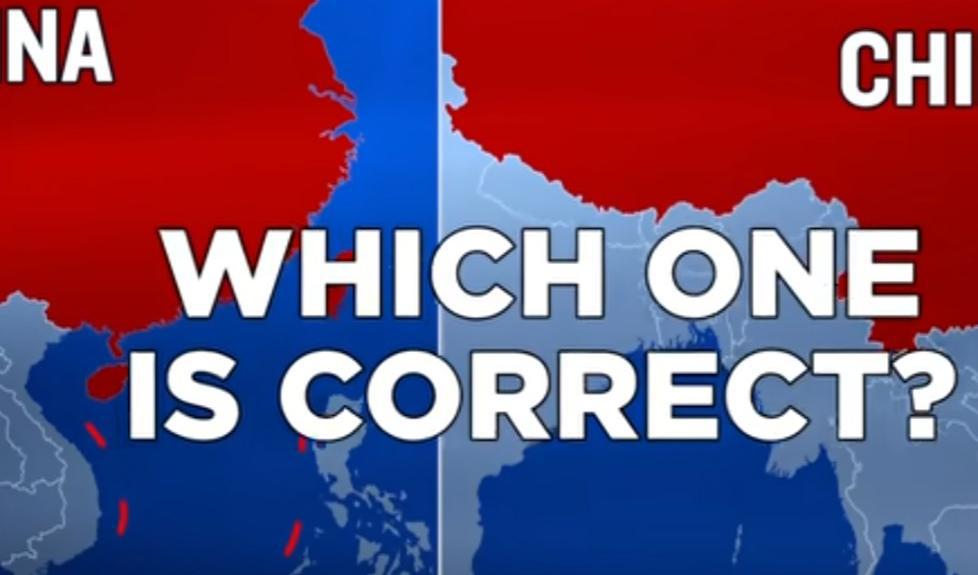 Peking för ett tyst kartkrig mot grannländerna och tvingar utländska företag som trycker i Kina att följa kommunistpartiets kartpolicy. Foto: Screenshot från China Uncensored