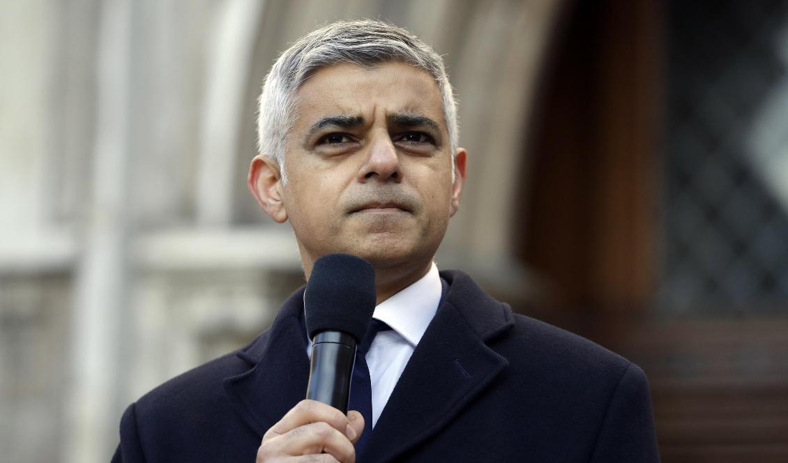 Londons borgmästare Sadiq Khan. Foto: Matt Dunham/AP/TT-arkivbild
