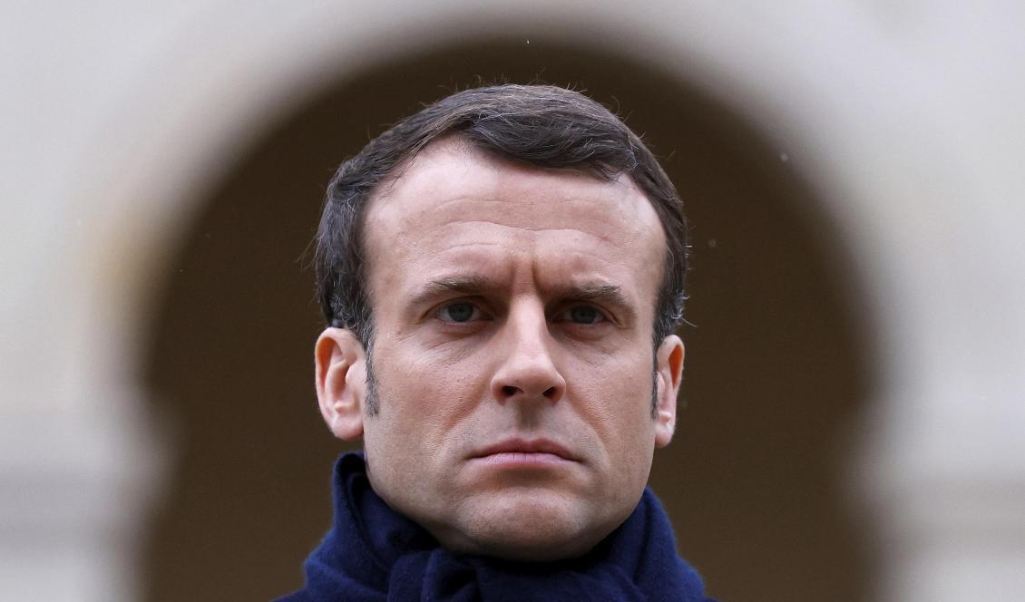 Frankrikes president Emmanuel Macron. Arkivbild från februari. Foto: Christian Hartmann/AP/TT