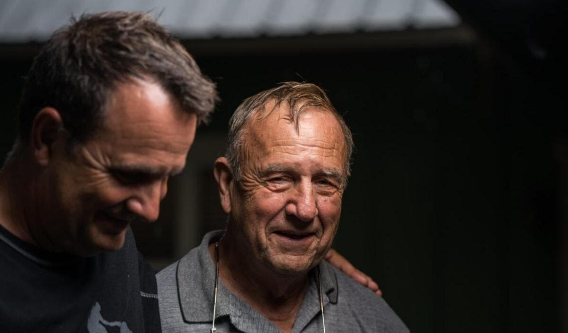 Scott och hans pappa Rex Mann. Foto: Med tillstånd av Scott Mann