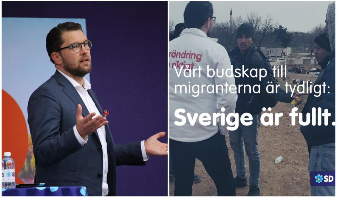En advokat har polisanmält Jimmie Åkesson (SD) för osant intygande. Foto: Epoch Times/Facebook