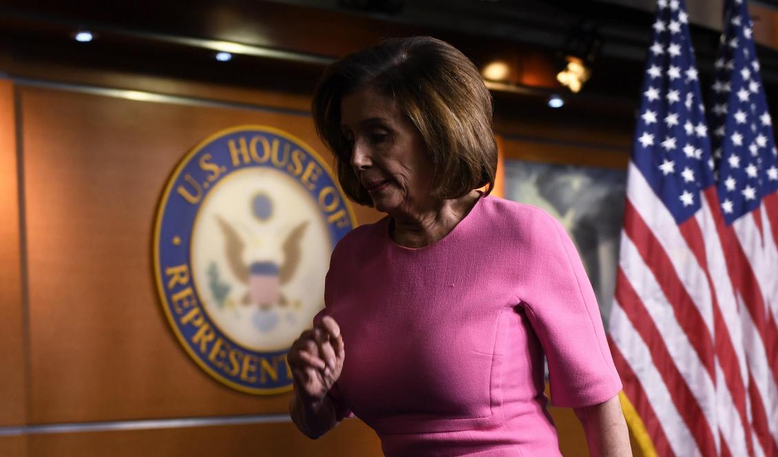 Representanthusets talman, demokraten Nancy Pelosi. Foto: Susan Walsh/AP/TT