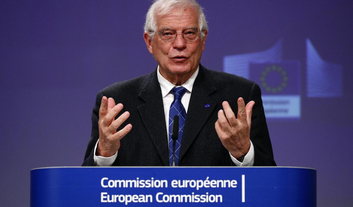 EU:s utrikeschef Josep Borrell säger att det finns omkring 250 000 EU-medborgare runt om i världen som vill komma hem. Foto: Francois Lenoir/AP/TT