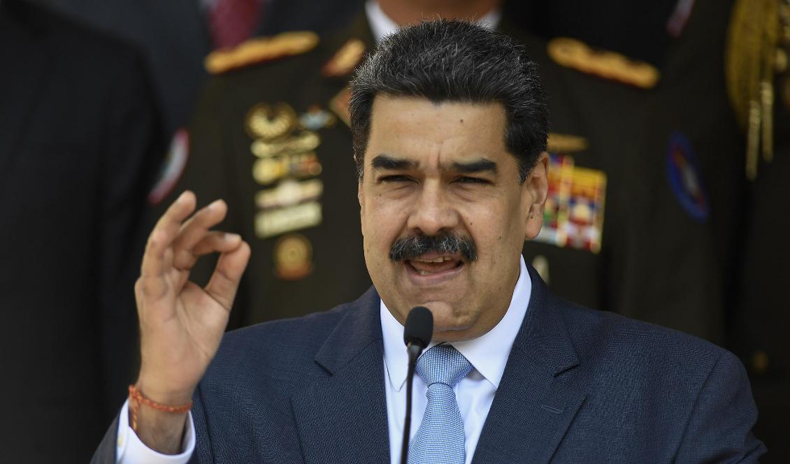 Venezuelas president Nicolás Maduro. Foto: Matias Delacroix/AP/TT-arkivbild