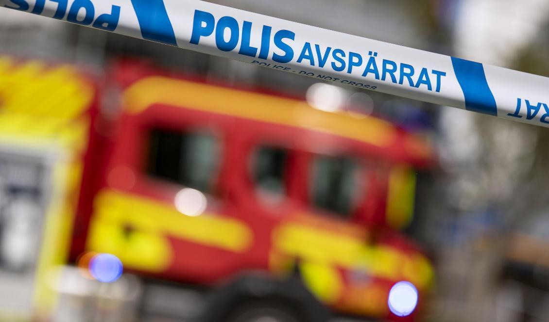 Räddningstjänst och polis larmades om en skolbrand i Borlänge på torsdagen. Foto: Johan Nilsson/TT-arkivbild