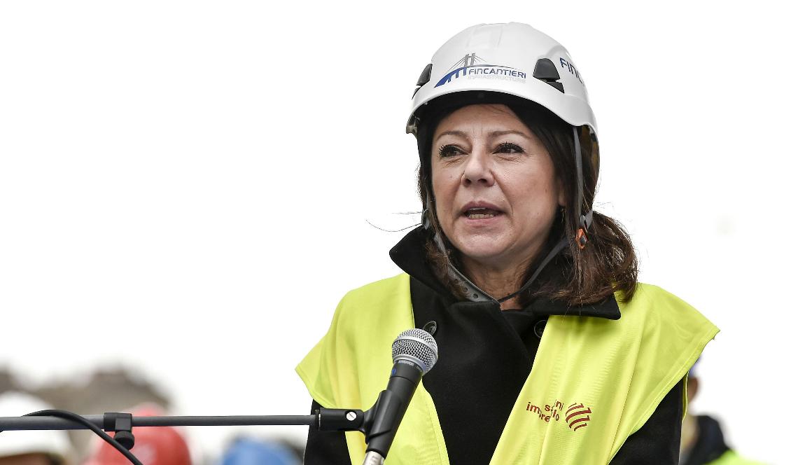 Paola De Micheli är Italiens transportminister. Foto: Fabio Ferrari-arkivbild