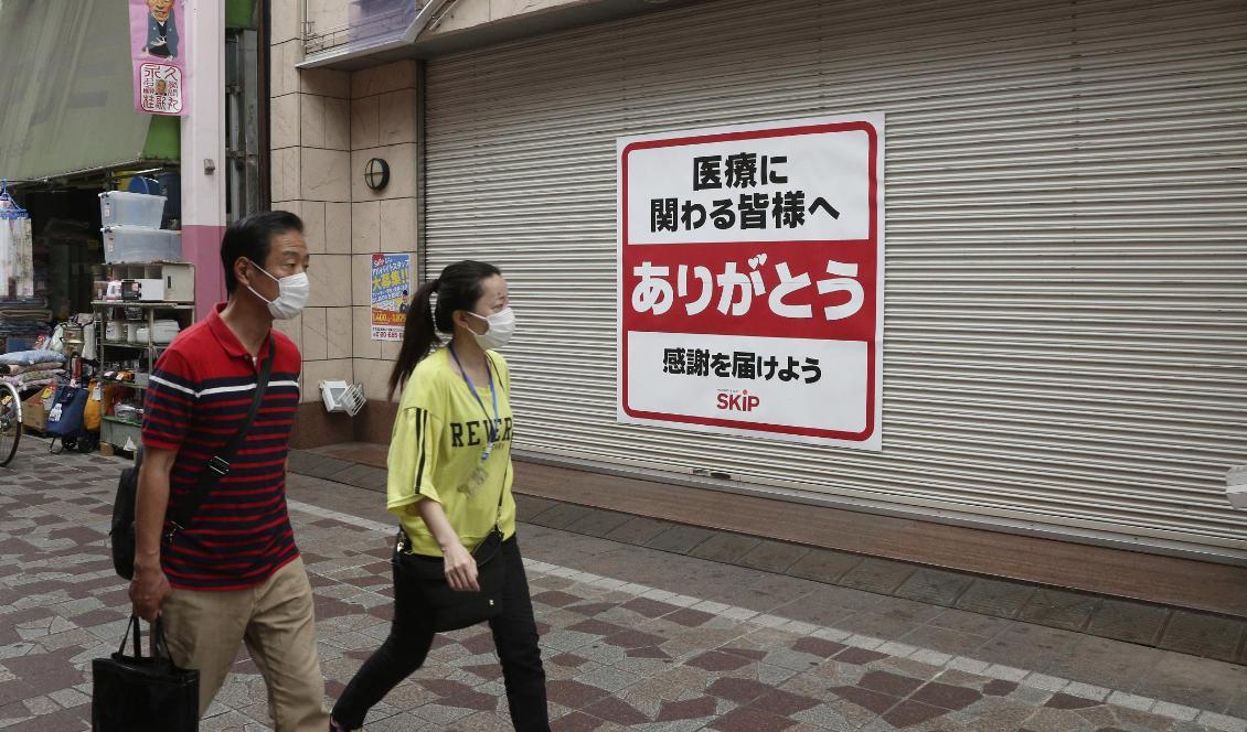 Japan förbereder sig på att lätta på restriktioner. Foto: Koji Sasahara/AP/TT