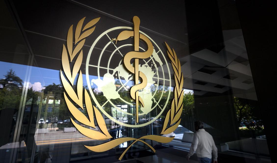 




WHO:s logotype vid högkvarteret i Genève. Foto: Fabrice Coffrini via Getty Images                                                                                                                                                                                                                                            