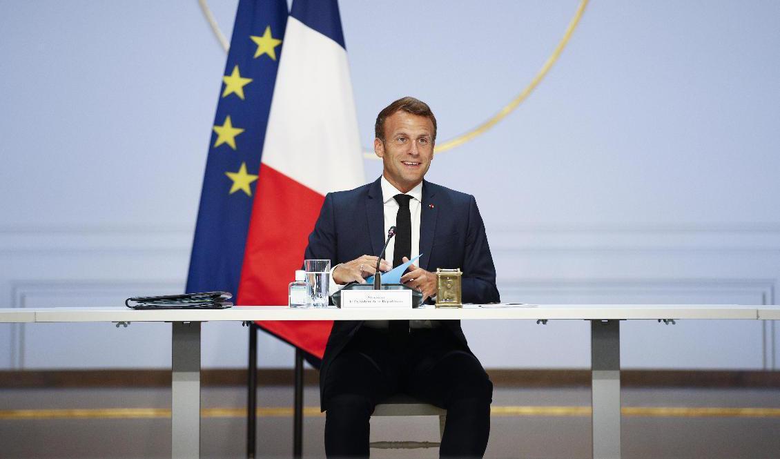 Frankrikes president Emmanuel Macron. Foto: Yoan Valat/AP/TT-arkivbild