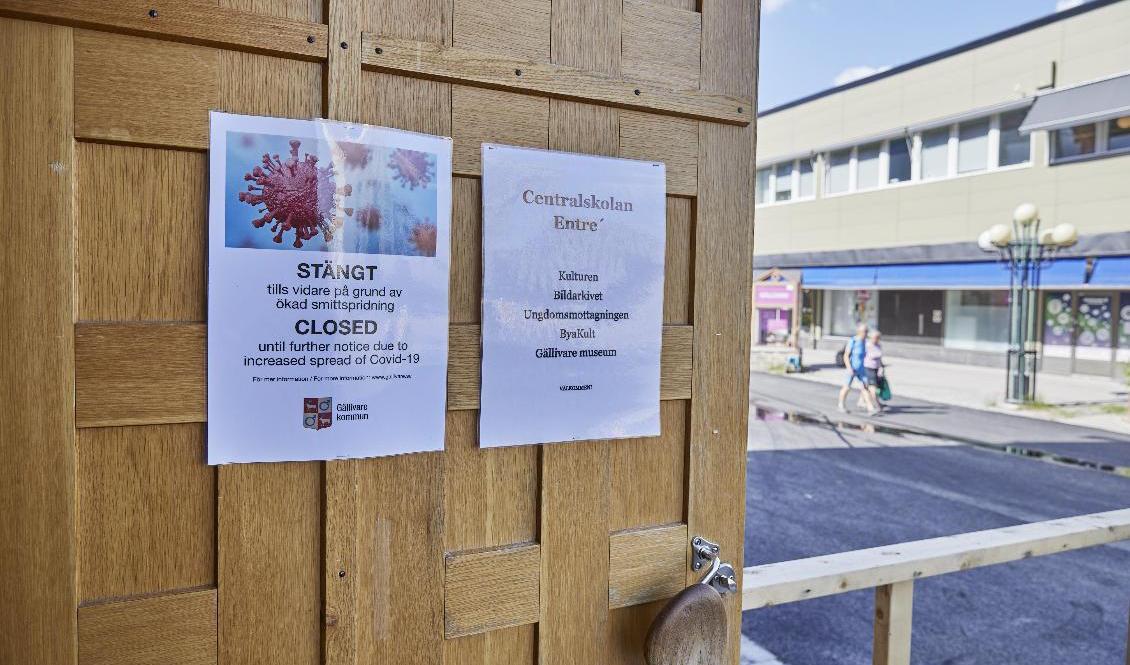 I veckan gick Gällivare kommun ut med att man hade en akut smittspridning i samhället. Bild från i onsdags. Foto: Hans-Olof Utsi/TT