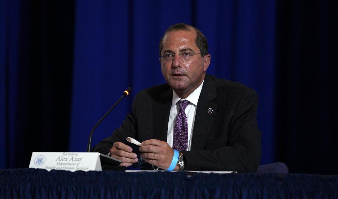 USA:s hälsominister Alex Azar. Foto: Evan Vucci/AP/TT-arkivbild